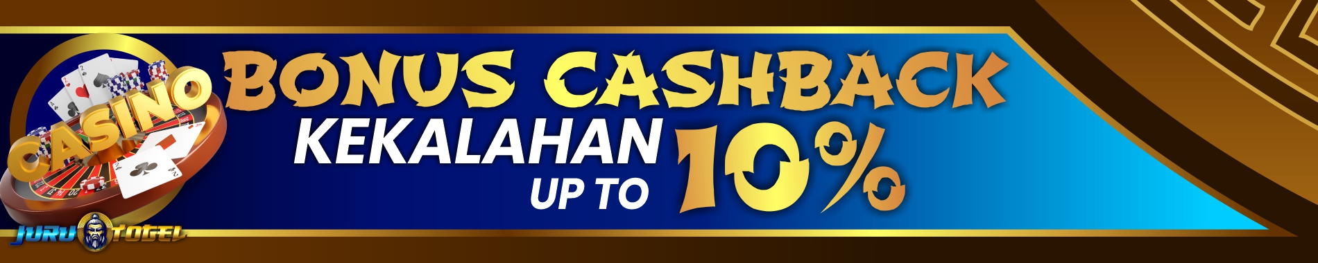 BONUS CASHBACK 10% (SLOT, TEMBAK IKAN & LIVE GAME)